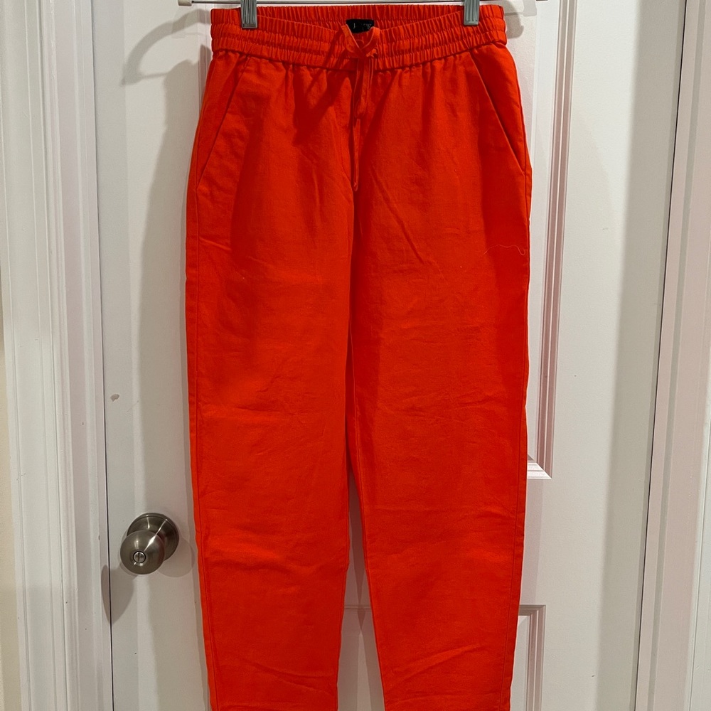 J Crew women's linen cotton drawsting pants